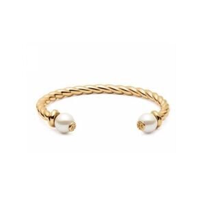 NWT Tory Burch Gold Rope Peal Cuff Bracelet
